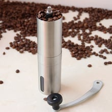 Silver Coffee Grinder Mini Stainless Steel Hand Manual Handmade Coffee Bean Burr Grinders Mill Kitchen Tool Crocus Grinders 2024 - buy cheap
