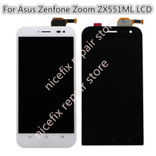 For Asus Zenfone Zoom ZX551ML LCD Display + Touch Screen Digitizer Assembly with frame For ZX551ML lcd 2024 - buy cheap