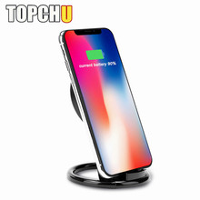 TOPCHU 5 Вт Qi Беспроводной Зарядное устройство для iPhone X 8 плюс быстрая Беспроводной зарядное устройство для Samsung S8/S8 +/S7 S6 край Note5 быстрой зарядки стенд 2024 - купить недорого