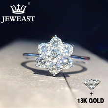 Natural Diamond 18K Gold Pure Gold Ring Beautiful Gemstone Ring Good Upscale Trendy Classic Party Fine Jewelry Hot Sell New 2020 2024 - buy cheap