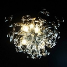 Free Shipping UL/CE LED Bulb Decorative Home Light Transparent Murano Glass Chandeliers and Lighting 2024 - buy cheap