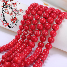 Round Red Coral Stone Beads 3mm 4mm 5mm 6mm 8mm 9mm Red Coral Round Beads Pick Size For Charms Spacer Bead 2024 - buy cheap