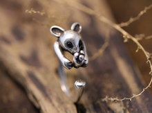 Retro Baby Kangaroo Ring Animal Ring Antique Silver tone Jewelry size Free Adjustable Gift Idea 2024 - buy cheap