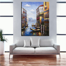 Abstract Handmade Canvas Painting Venicethe City of Water Oil Painting On Canvas Art Wall Picture for Living Room Home Decor 2024 - buy cheap