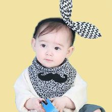 Baby Double Use Bandana Bibs  Big Size Boy Girl Cotton Burp Cloths Fashion Animal Print 2024 - buy cheap