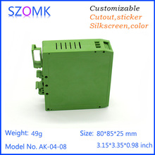 Caixa de plástico para diy, 80*85*25mm, 4 unidades, para projeto eletrônico, pcb, caixa de instrumentos szomk, trilho din, capa de plástico 2024 - compre barato