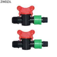 Greenhouse Drip tape tap male 1/2 to the 5/8" irrigation valve 16mm Mini Valve waterstop connectors barb tap 12pcs 2024 - buy cheap