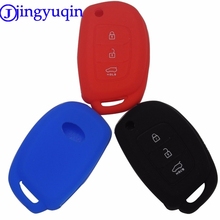 Jingyuqin capa de silicone com 3 botões remoto, para hyundai i10 i30 ix25 ix35 ix45 elantra accent 2024 - compre barato