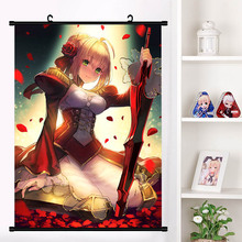 Japanese Anime Game FGO Fate/EXTRA Nero Saber Wall Scroll Mural Poster Cartoon Wall Hanging Poster Home Decor Collection 2024 - buy cheap