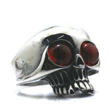 316L Stainless Steel Cool Red Eye ball Hot Skull Ring Newest 2024 - buy cheap