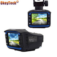 OkeyTech Best Quality Car DVR Radar Detector 2 in 1 Car-Detector Camera Anti Radar Detectors Russian & English Version 2024 - buy cheap