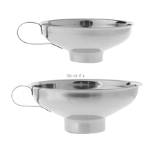 Very Popular 2 Size Stainless Steel Wide Mouth Canning Funnel Cup Hopper Filter Kitchen Tools 2024 - купить недорого