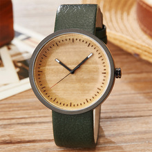 2020 New Natural Wood Dial Wrist Watch Men Women Unisex Quartz Minimalist  Fashion Quartz Watch Genuine Leather Strap Best Gift 2024 - buy cheap