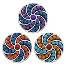 New KZ2023 Beauty beads whirligig 18MM Metal charm snap buttons for DIY charm snap pendants jewelrys charm wholesale Bangles 2024 - buy cheap