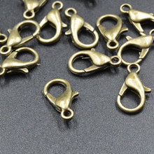 FLTMRH 14mm  50pcs/lot Fashion Jewelry Findings,Alloy antique bronze/gold lobster clasp Hooks for DIY necklace&bracelet chain 2024 - buy cheap