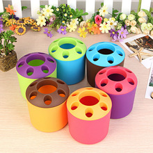 Plastic Pen Holder Grid Pen Container Student Stationery Desk Accessories Organizer Office&school Supplies Free Shipping 01202 2024 - buy cheap