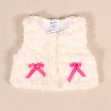 Куртки для маленьких девочек Демисезонный новорожденных толстый бархат жилет Для детей Искусственный мех жилет для малышей пальто для маленьких девочек 2024 - купить недорого