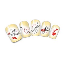 1Sheet!!! New & Pretty Letter Miss You Printing Love Heart for Nails Tips Decor of Water Transfer Decals Nail Art Stickers 2024 - buy cheap