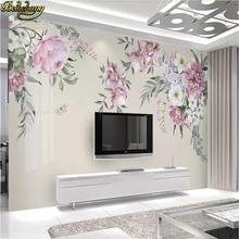 Beibehang-papel tapiz floral para sala de estar, Fondo de TV minimalista, 3d mural de papel de pared, suelo 2024 - compra barato