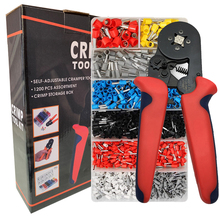 HSC8 6-4 1200PCS kit Tubular terminal crimping tool mini electrical pliers set Ratchet Crimper Tools pliers 0.08-10mm² AWG 28-7 2024 - buy cheap