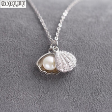 100% 925 Silver Natural Pearl Pendant Necklace Sterling Freshwater Pearl Conch Shell Pendant Necklace Lady Necklace 2024 - buy cheap