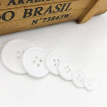 50pcs 11/15/18/20/25/30mm White Color 4 Holes Flatback Plastic Buttons Shirt Buttons Apparel Sewing Accessories PH250 2024 - buy cheap