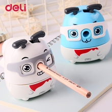 Deli 2017 Cute Kawaii Animal Dog Pencil Sharpener Korean Kids School Supplies Stationery Hand Crank mechanical pencil sharpeners 2024 - buy cheap