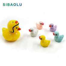 6pcs Yellow Ducks model cartoon animal Figurine Dollhouse cake Bonsai home decor miniature fairy garden decoration accessories 2024 - buy cheap