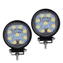 OKEEN-Luz LED redonda impermeable para conducción todoterreno, luces antiniebla para coche, barco, motocicleta, ATV, SUV, 4 pulgadas, 27W, 2 uds. 2024 - compra barato