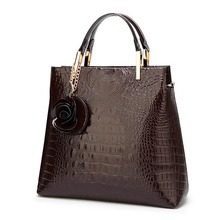 Patent Leather Women's handbag crocodile pattern shoulder bags for woman 2020 luxury handbags women bags designer bolsa feminina 2024 - buy cheap