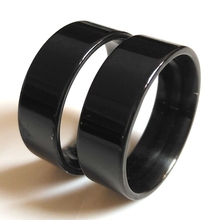 50pcs New Arrival High Quality Comfort-fit 8MM Black Band Ring Size 17-21mm Stainless Steel Trendy Rings Xmas Gift Favor 2024 - buy cheap