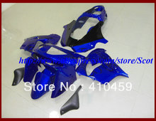 Molde de inyección de carenados para motocicleta KAWASAKI, pieza de inyección de carenado negro en color azul con llamas para KAWASAKI Ninja ZX9R 00 01 ZX 9R 2000 2001 ZX-9R 00-01 2000-2001 2024 - compra barato