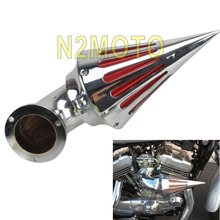 Filtro de ar para motocicletas, filtro cromado de entrada de ar para harley touring dyna softail road king street glide cv delphi v-twin 2024 - compre barato