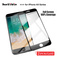 Защитная пленка для экрана из закаленного стекла для iPhone 11 X XR XS Pro MAX 6 6S 7 8 Plus с защитой от царапин 2024 - купить недорого