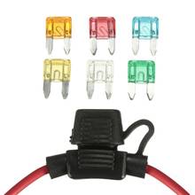 Car 12V In-line Mini Blade Fuse Holder With 5 10 15 20 25 30A Fuses 2024 - buy cheap