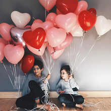 50 шт. 2,2 г красные розовые латексные шары «любовь» воздушные шары в форме сердца свадебное украшение день Святого Валентина День рождения надувные шары 2024 - купить недорого