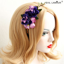 Diademas de princesa dulce lolita Flor de Navidad Ye Zifa longitud del aro corona de pelo adornos de cabeza FG-45 2024 - compra barato