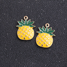 2pcs 19*24/12*24mm Alloy Metal Drop Oil Fruit Pineapple Charms Pendant For DIY Bracelet Necklace Jewelry Making 2024 - buy cheap