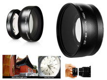 55mm 0.45X Super Wide Angle Lens w/ Macro for Sony A220 A230 A290 A350 A330 A390 A500 A550 A560 A580 Camera w/ 18-55mm Lenses 2024 - buy cheap