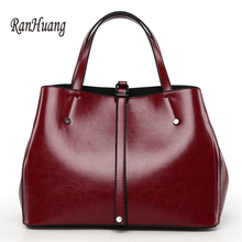 RanHuang New 2021 Women Fashion Handbags High Quality Pu Leather Handbags Large Shoulder Bags Women's Elegant Messenger Bags Red 2024 - buy cheap