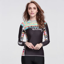Женская футболка с принтом Fanshion, черная футболка с длинным рукавом и застежкой для серфинга, 2016 2024 - купить недорого