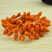 High Quality Orange Tear Drop Crystal Spacer Loose Pendant Beads 6x12mm, 500pcs/lot Faceted Crystal Beads Wholesale 2024 - buy cheap