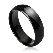 Cúpula de anel de cerâmica de alta tecnologia, anéis de duas cores 3.5mm/6mm de largura 5-12 para homens preto e branco 2024 - compre barato