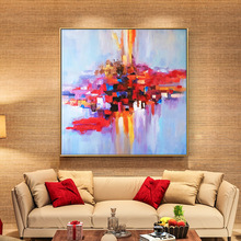 hand-painted oil painting living room decorative art painting sofa background wall paintings modern European abstract large size 2024 - buy cheap