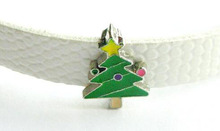 (20 , 50)PCS/lot 8MM Christmas Tree Slide Charms Fit For 8mm DIY Wristband Pet Collar Bracelet 2024 - buy cheap