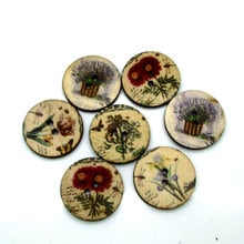 50pcs Mixed Round Wooden Sewing Buttons For Clothing Needlework Scrapbooking Wood Botones Decorative Crafts Diy Accessories 2024 - buy cheap