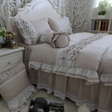 Korean version the wedding bed set pure cotton lace embroidery lace twill embroidery bed spread 2024 - buy cheap