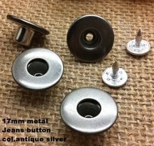 free shipping 17mm Metal Jeans button (antique silver) 100 pcs/lot 2024 - buy cheap
