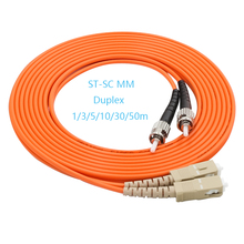 Manufacturer price ST/UPC-SC/UPC Muliti mode MM Duplex Fiber Optical Jumper Fiber Optic Patch Cord 1m/3m/5m/10m/30m/50m 2024 - buy cheap