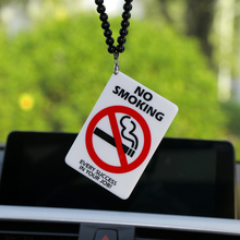 Car Pendant Acrylic NO SMOKING Warning Sign Creative Fashion Auto Interior Rearview Mirror JDM Decoration Ornament Accessories 2024 - buy cheap